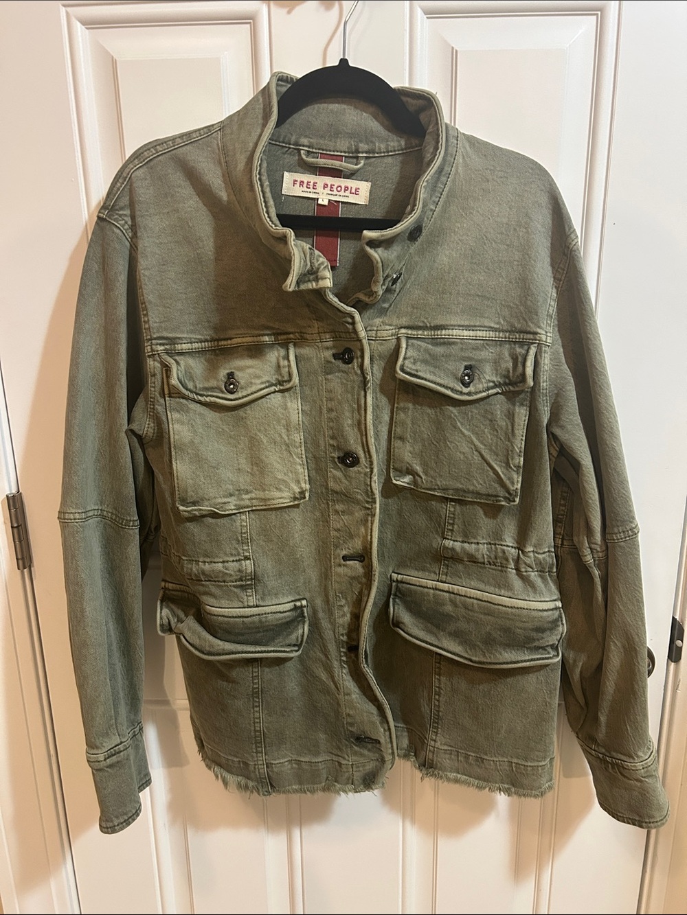 Free People Olive Green Field Jacket